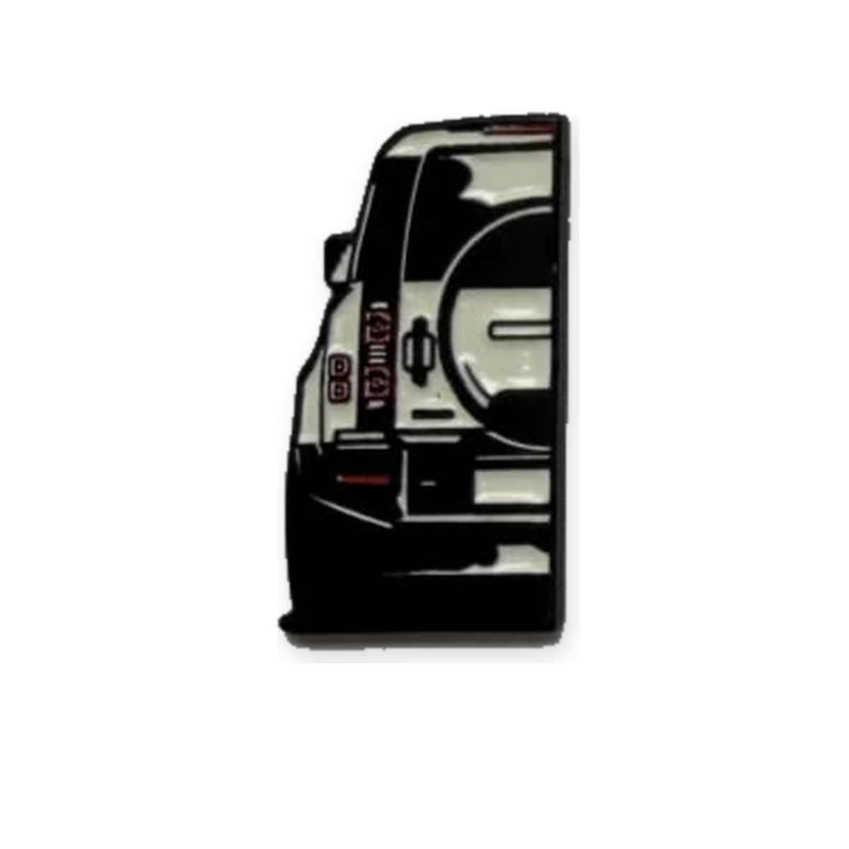 Black & White Land Rover Defender Rear metal sticker