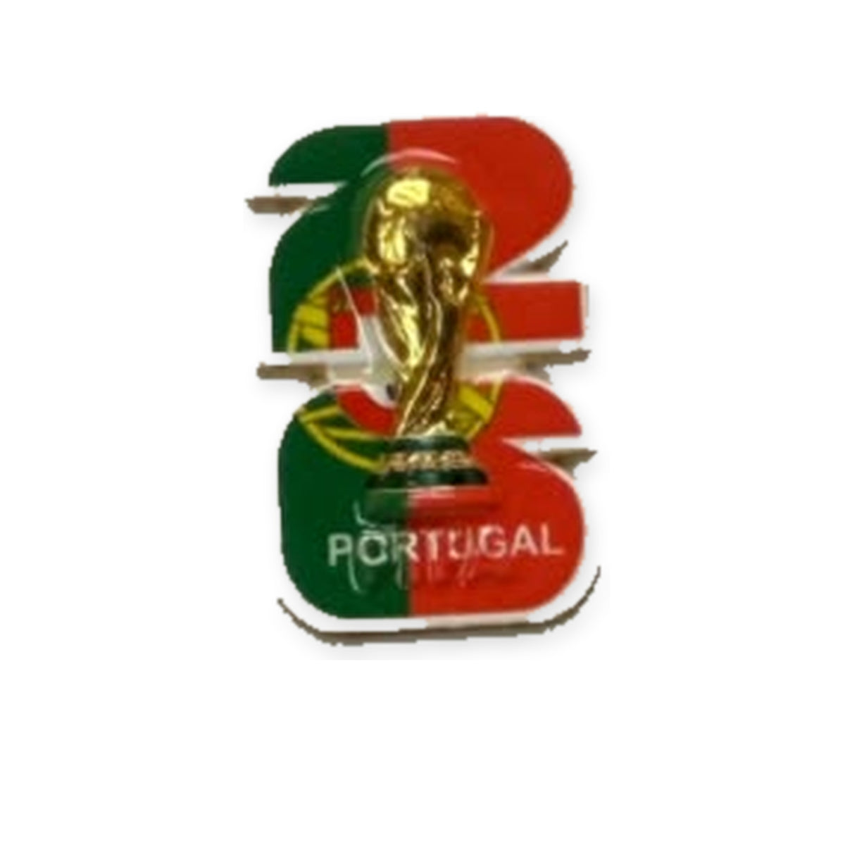 Portugal World Cup Trophy metal sticker