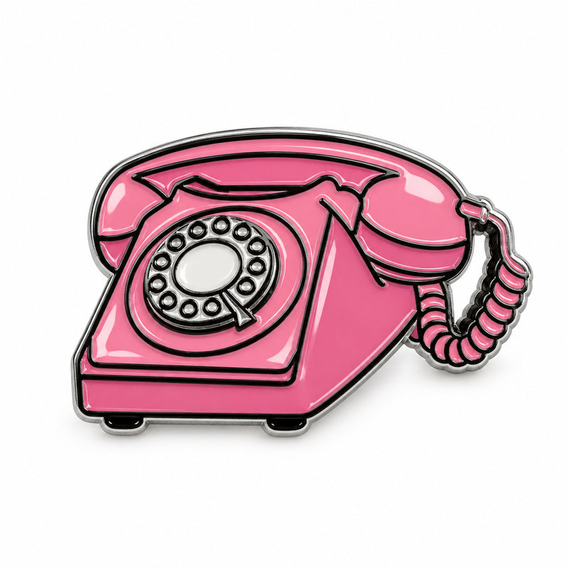 Pink Telephone - Metal Sticker