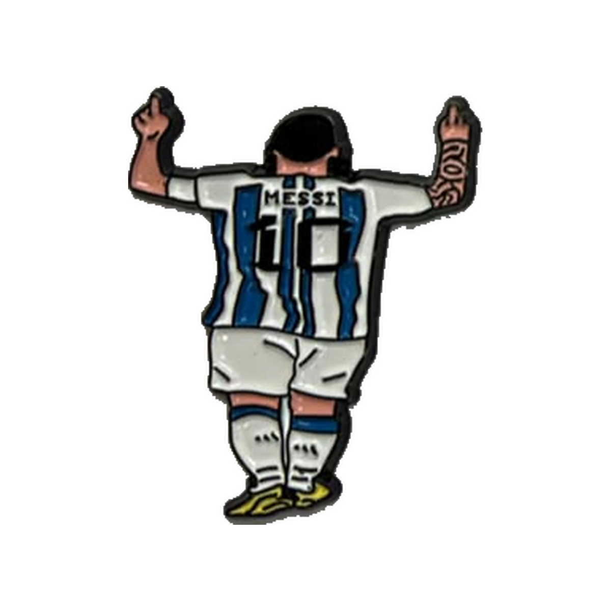 Messi Celebration No. 10 — Metal Phone Sticker