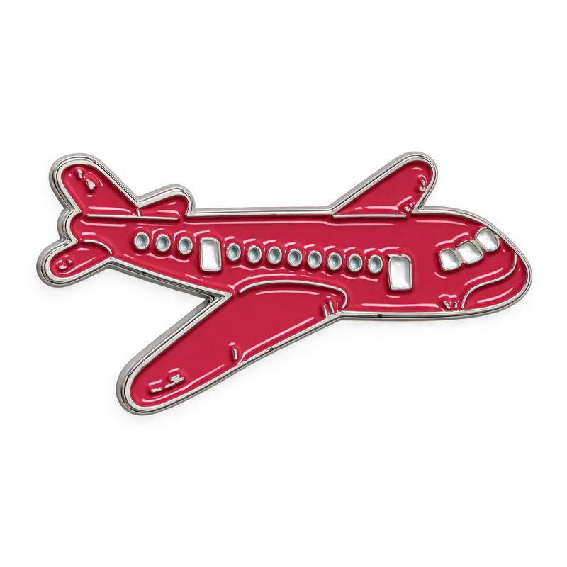 Pink Passenger Airplane — Metal Phone Sticker