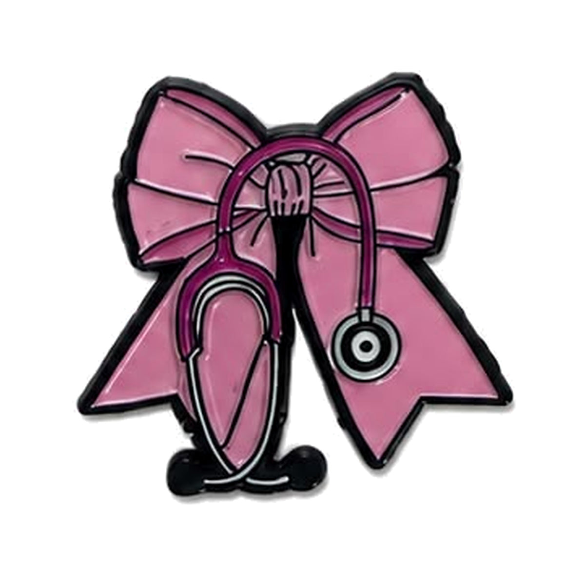 Pink Hair Stylist Bow - Metal Sticker product image