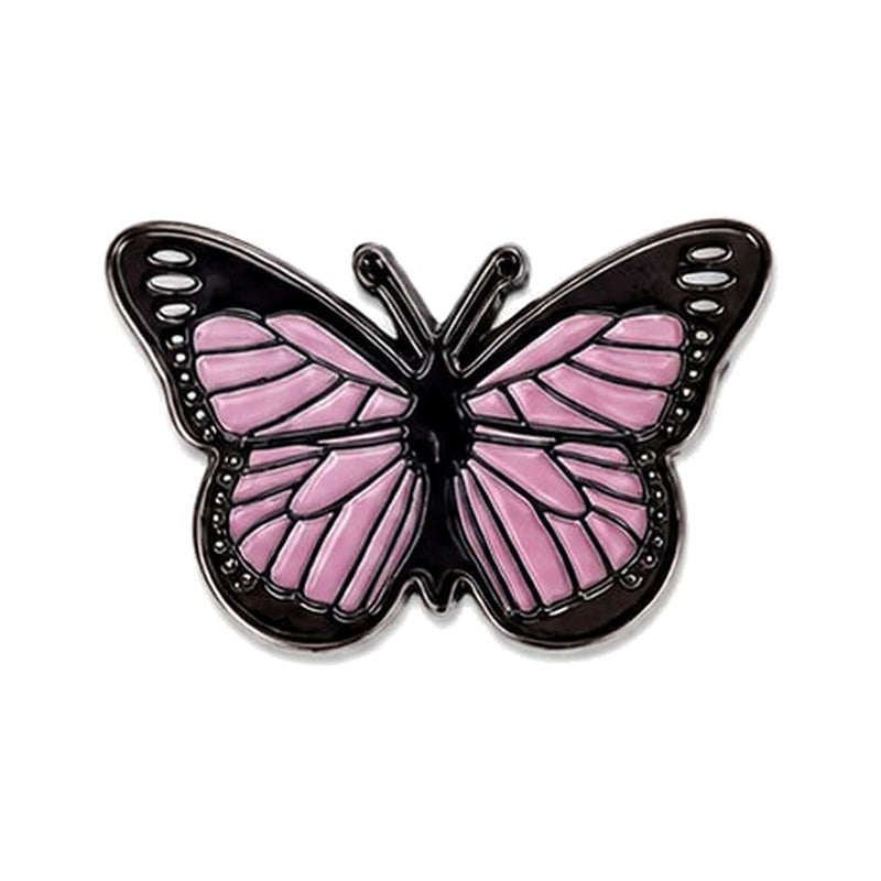 Pink Monarch Butterfly - Metal Sticker