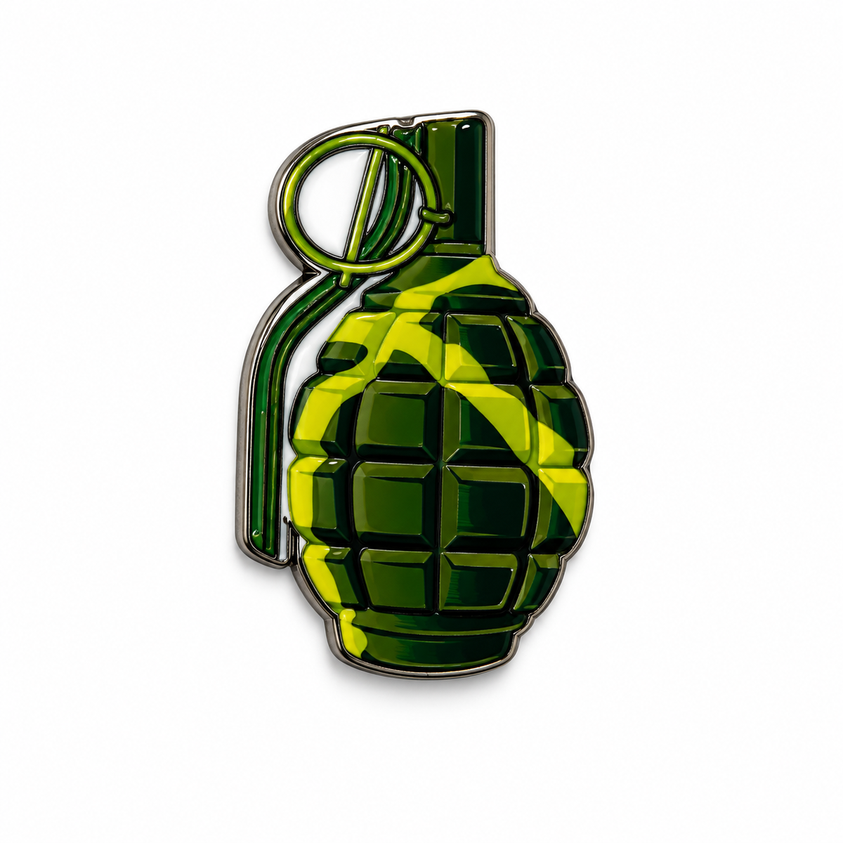 Green Grenade — Metal Phone Sticker