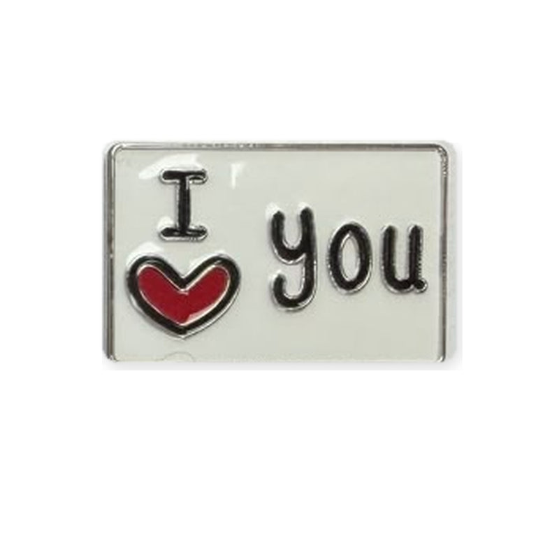 I Love You Plaque - Metal Sticker