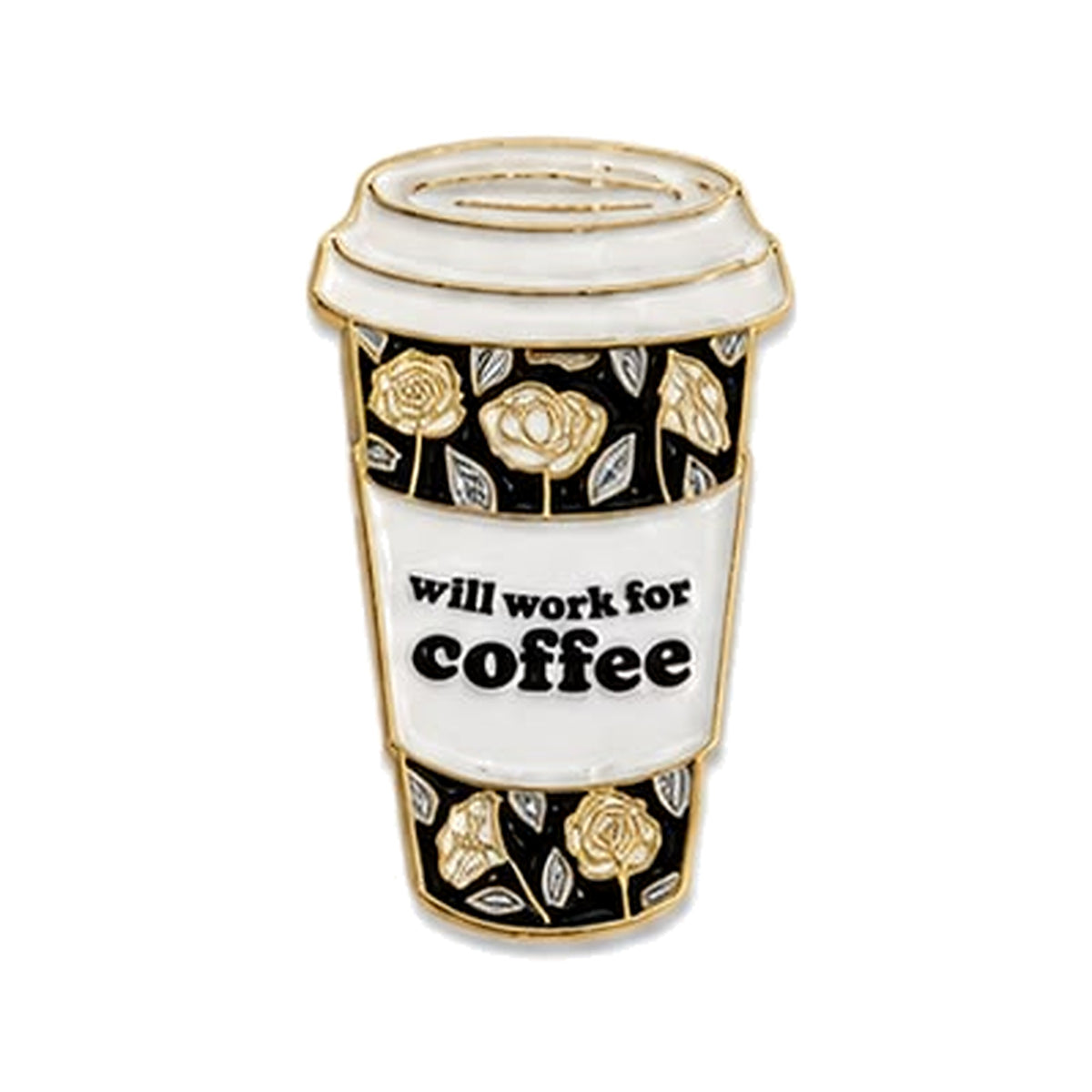 Will Work for Coffee Cup - Metal Sticker product image