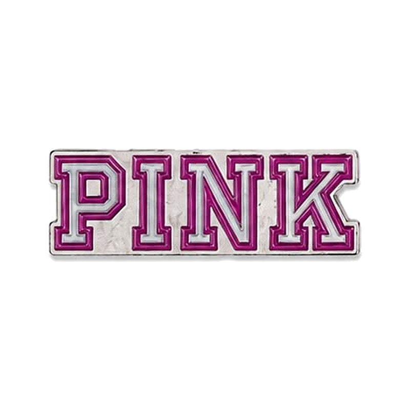 Pink Varsity Word - Metal Sticker