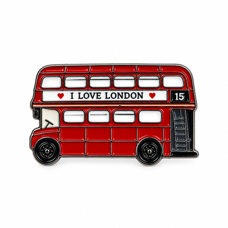 London Bus (I Love London) - Metal Sticker