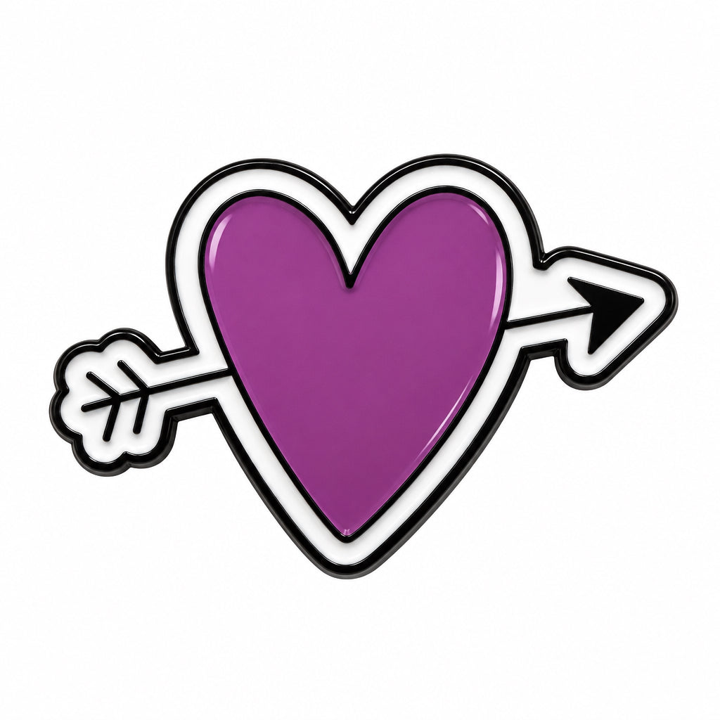Heart Arrow - Metal Stickers