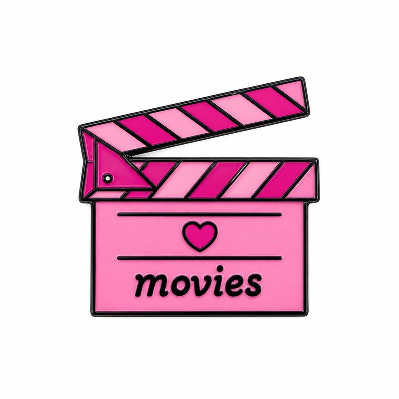 Pink Movie Clapperboard - Metal Sticker