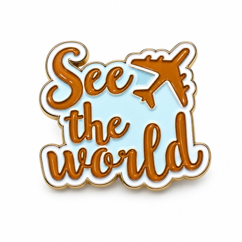 See The World Air Plane - Metal Stickers