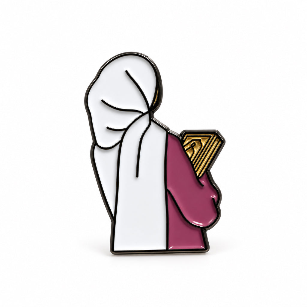 Hijabi Girl with Book - Metal Sticker