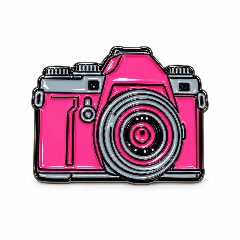 Pink Camera - Metal Sticker