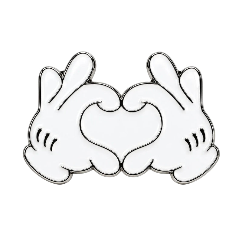 Mickey Mouse Heart Hands - Metal Sticker