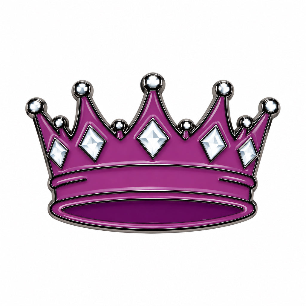 Pink Princess Crown - Metal Stickers