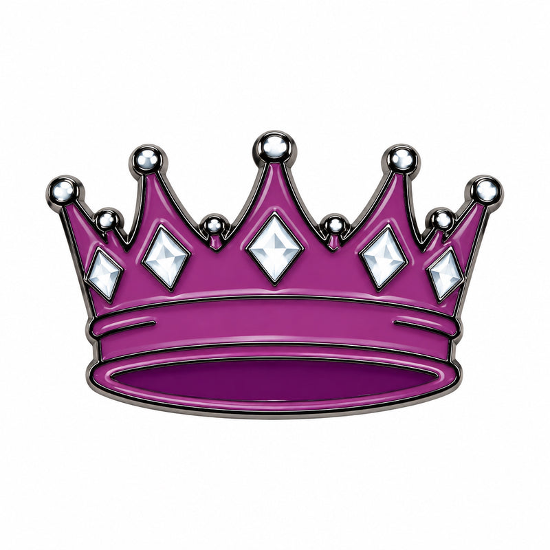 Pink Princess Crown - Metal Stickers
