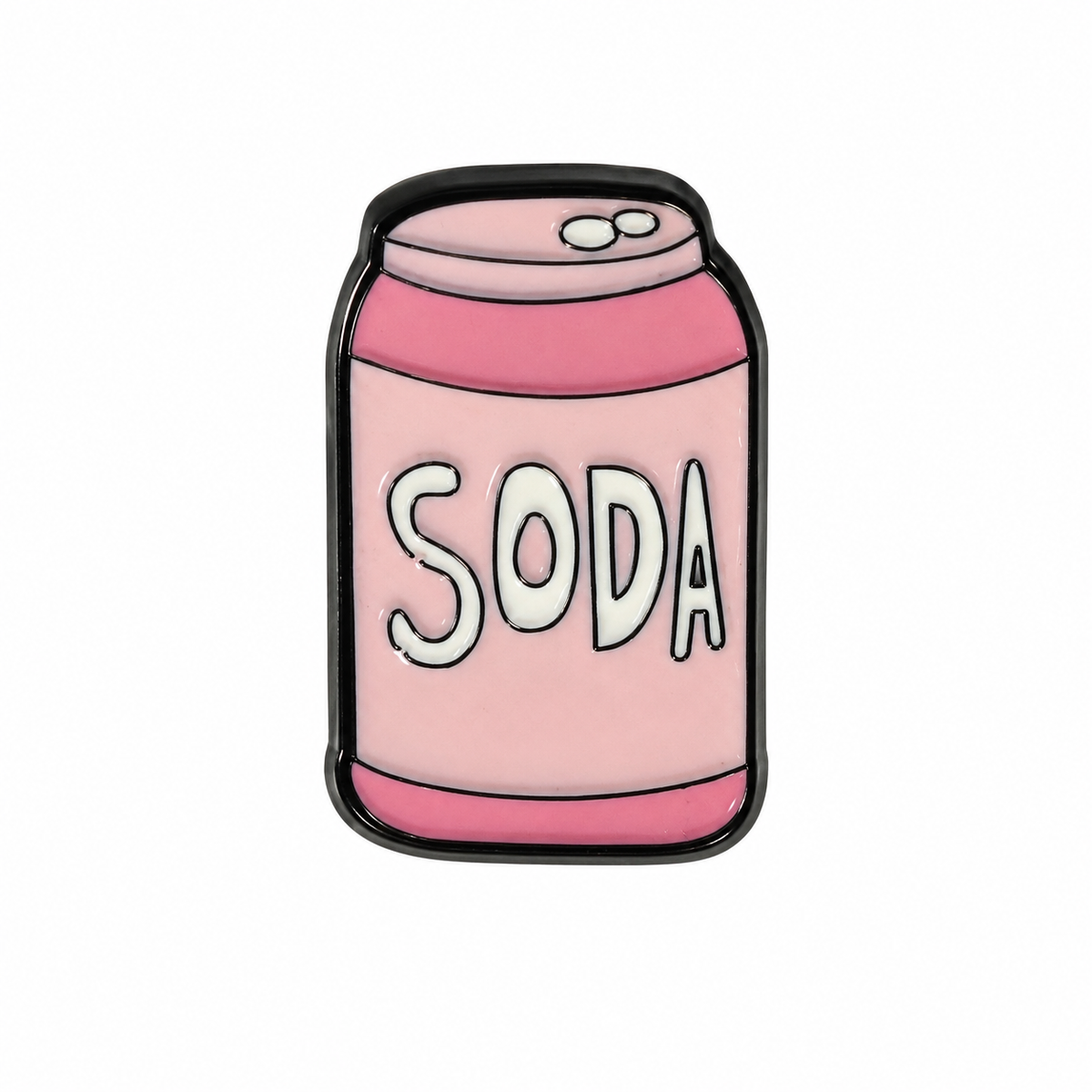 Pink Cartoon Soda - Metal Sticker