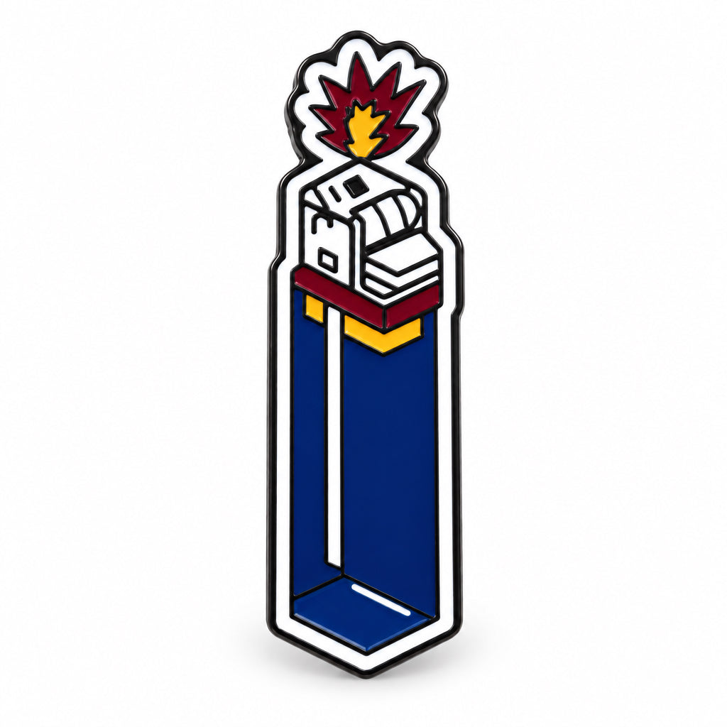 Blue Fire Lighter - Metal Stickers