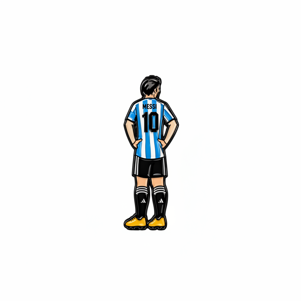 Argentina Football Legend Messi - Metal Sticker