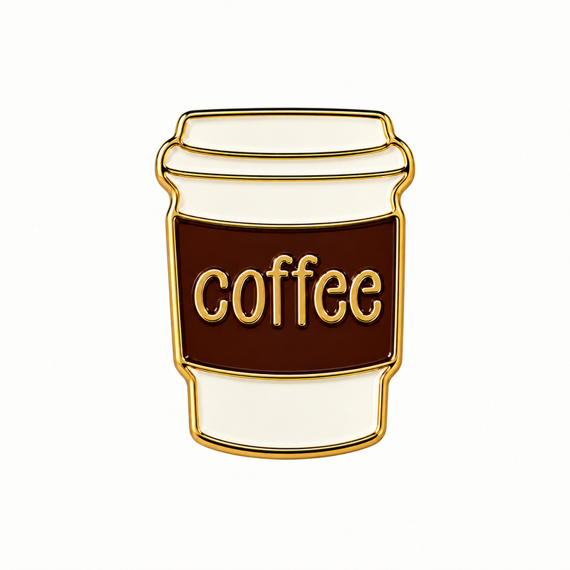Coffee Cup - Metal Sticker
