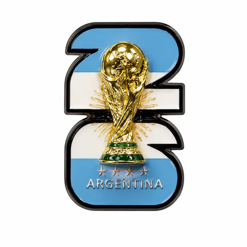 Argentina 2026 World Cup Trophy - Metal Sticker