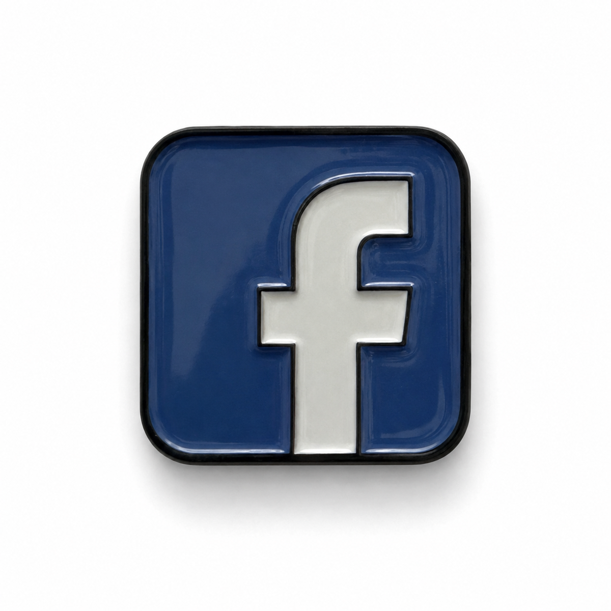 Facebook Logo - Metal Sticker