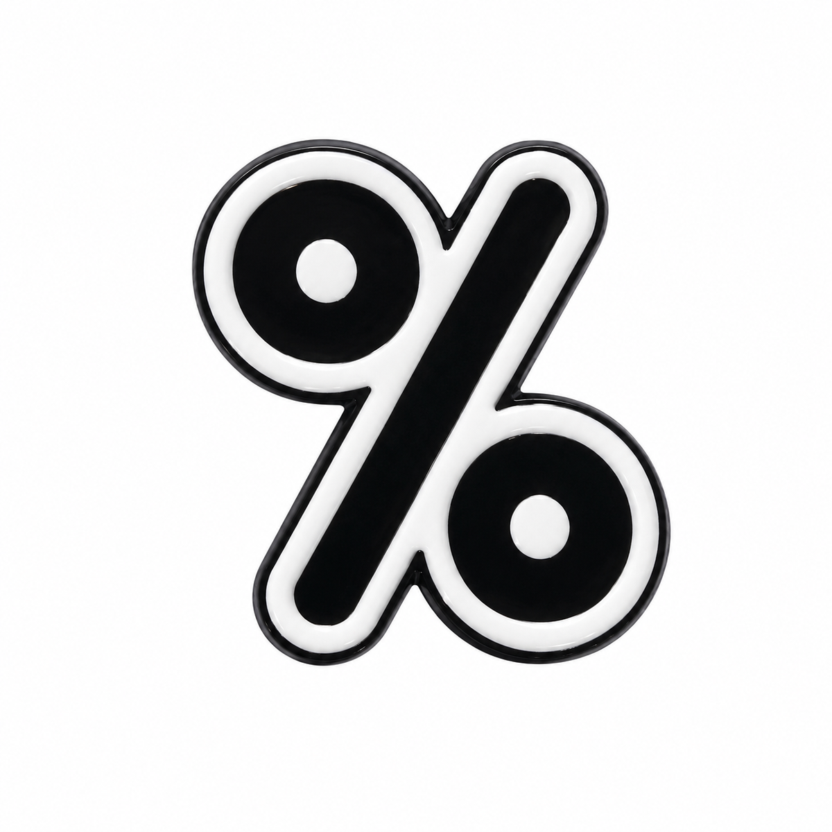 Percent Symbol - Metal Sticker