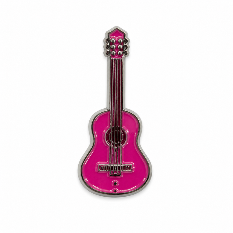 Pink Guitar - Metal Sticker
