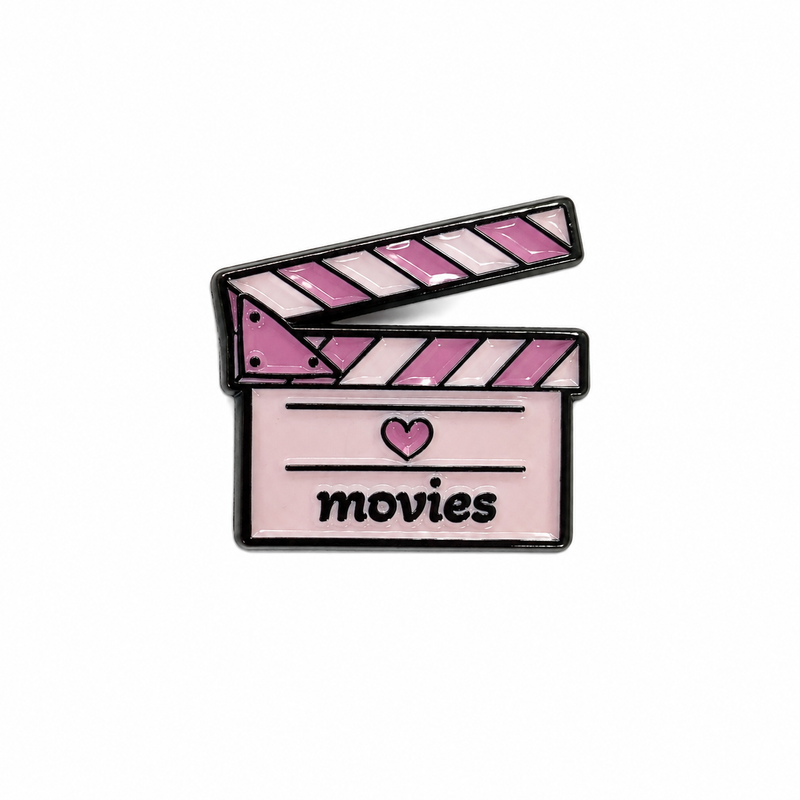 Pink Movie Clapperboard - Metal Sticker
