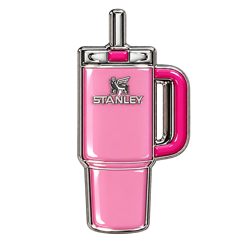 Pink Tumbler Cup - Metal Sticker