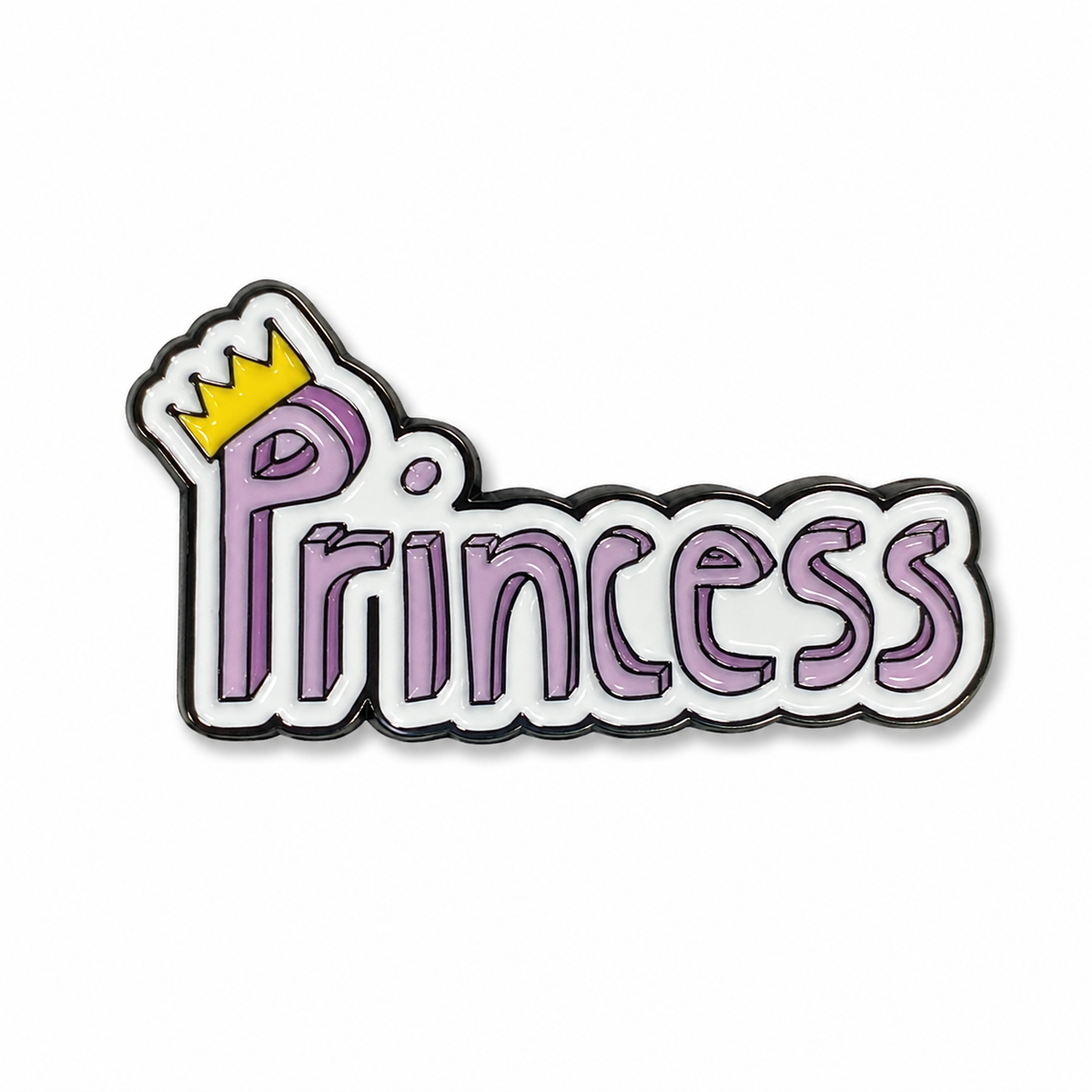 Princess Crown Text - Metal Sticker