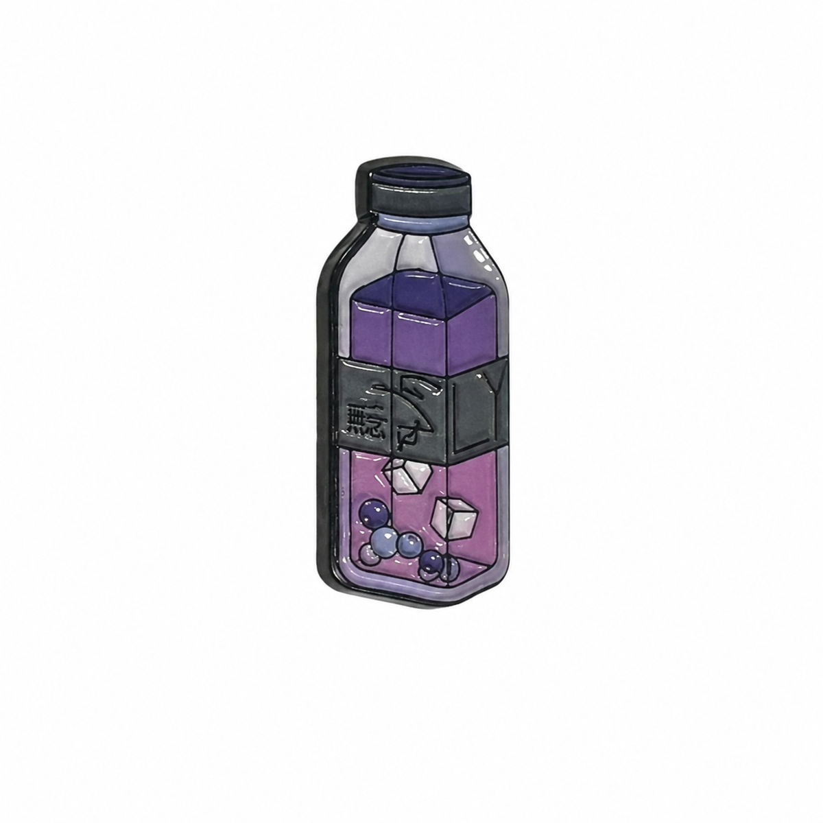 Purple Fruit Water Bottle - Metal Sticker