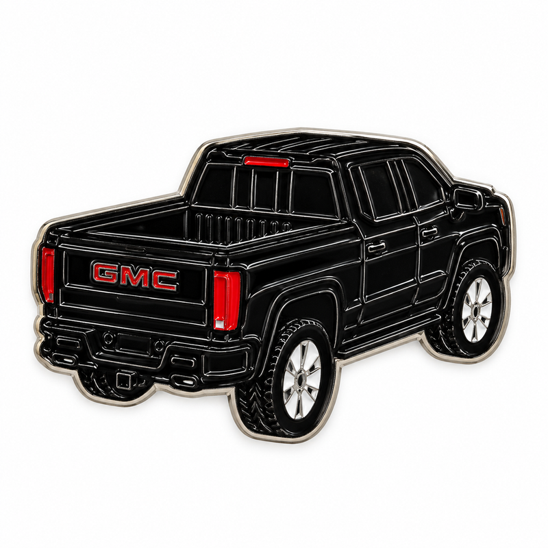 Black GMC Pickup — Metal Phone Sticker