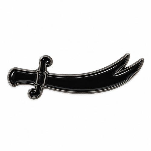 Black Split Sword — Metal Phone Sticker