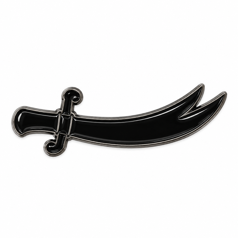 Black Split Sword — Metal Phone Sticker