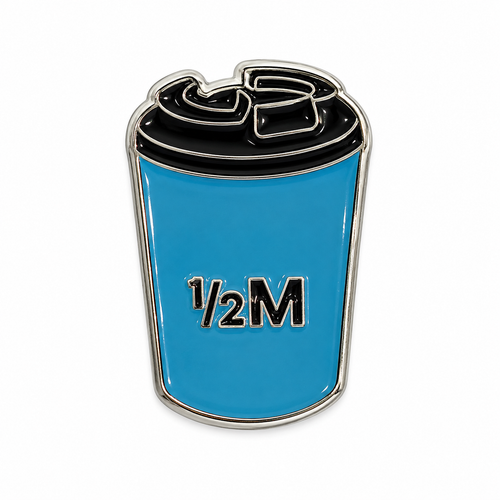 Blue Takeaway Cup — Metal Phone Sticker