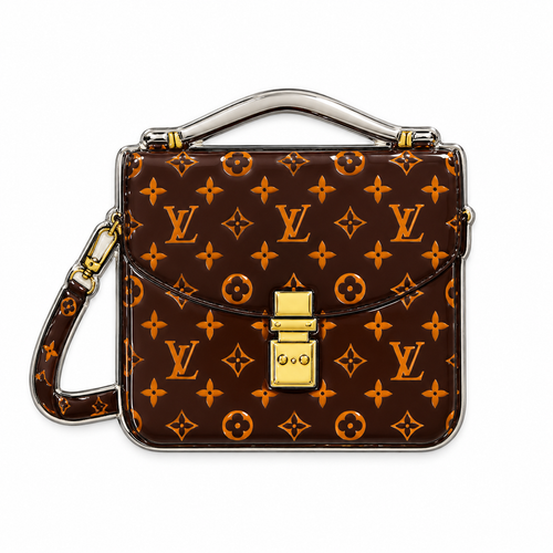 Brown Monogram Bag Luxe — Metal Phone Sticker