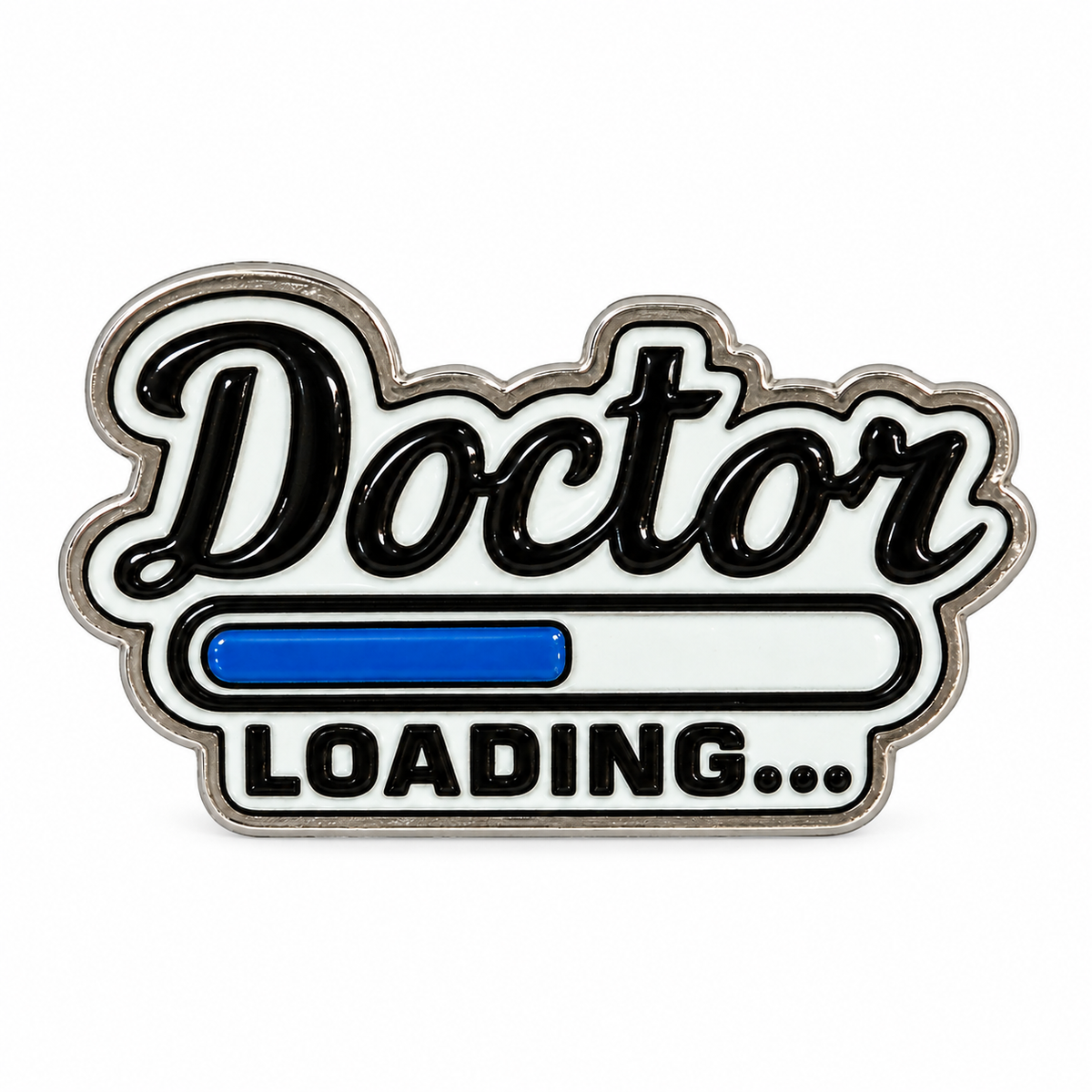 Doctor Loading Blue — Metal Phone Sticker