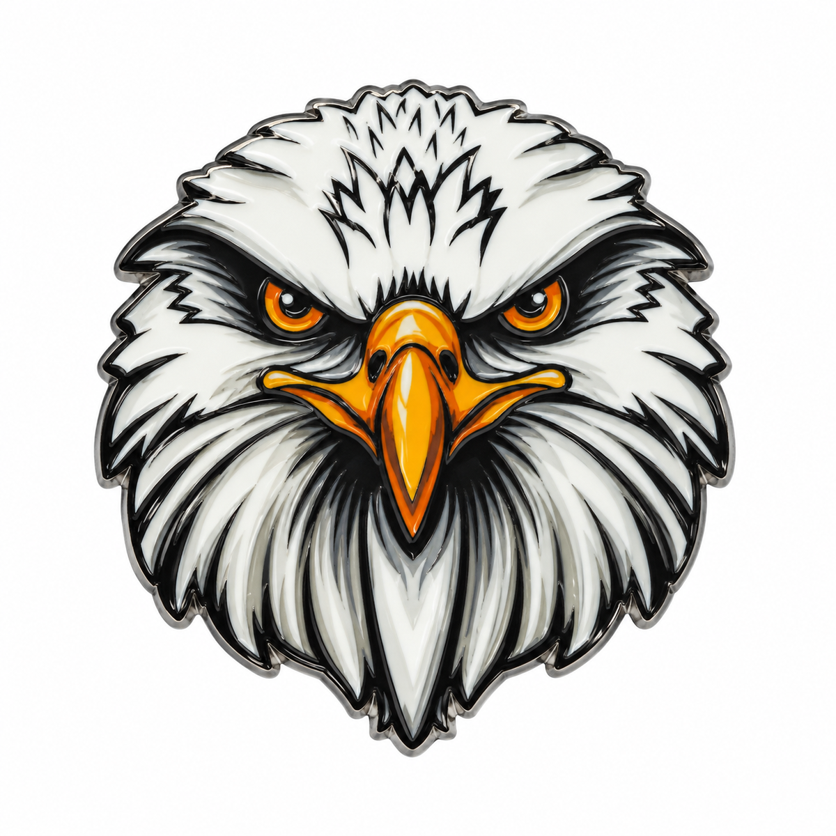 Eagle Head — Metal Phone Sticker