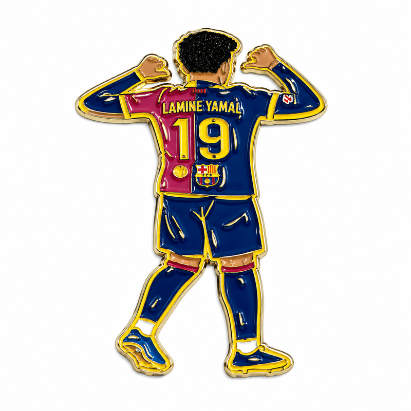 Footballer Number 19 Yamal — Metal Phone Sticker