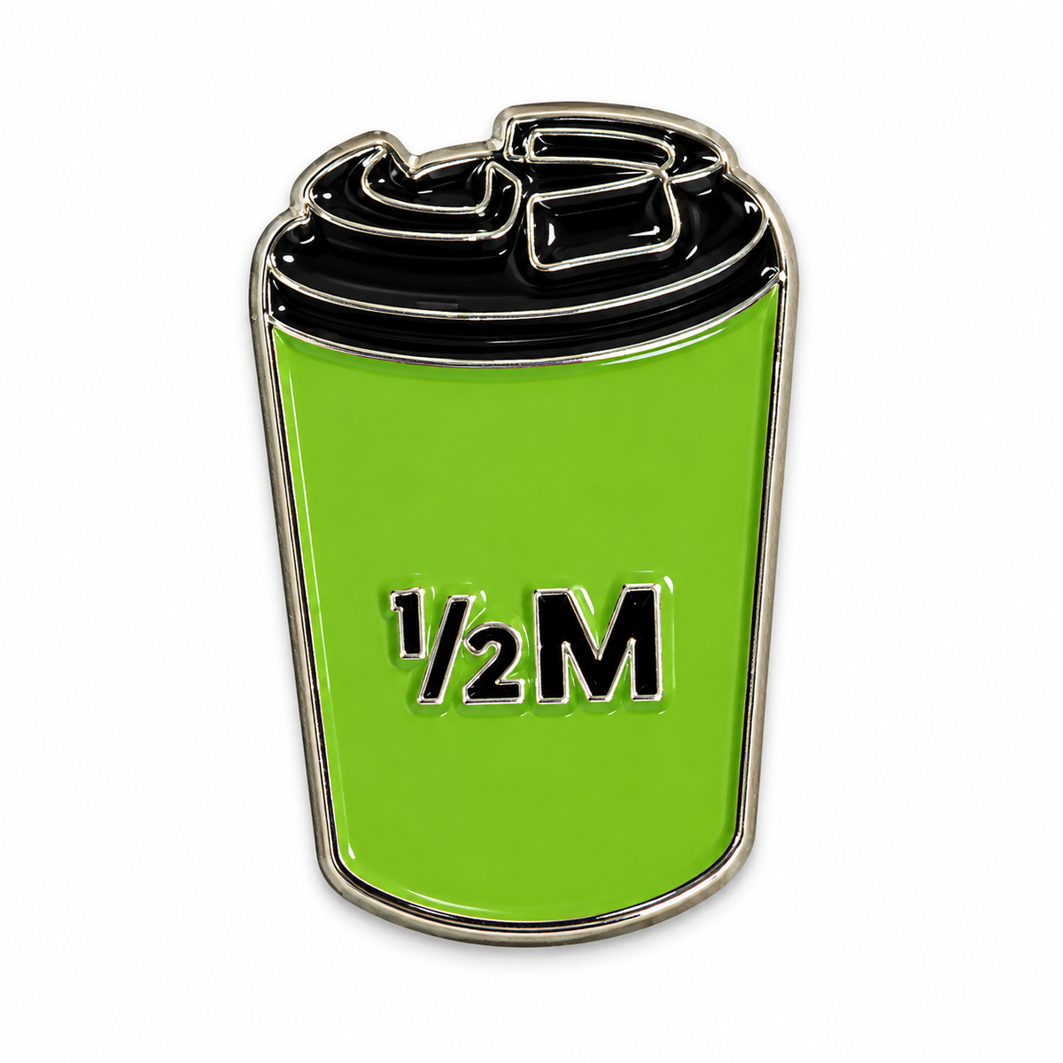 Green Takeaway Cup — Metal Phone Sticker