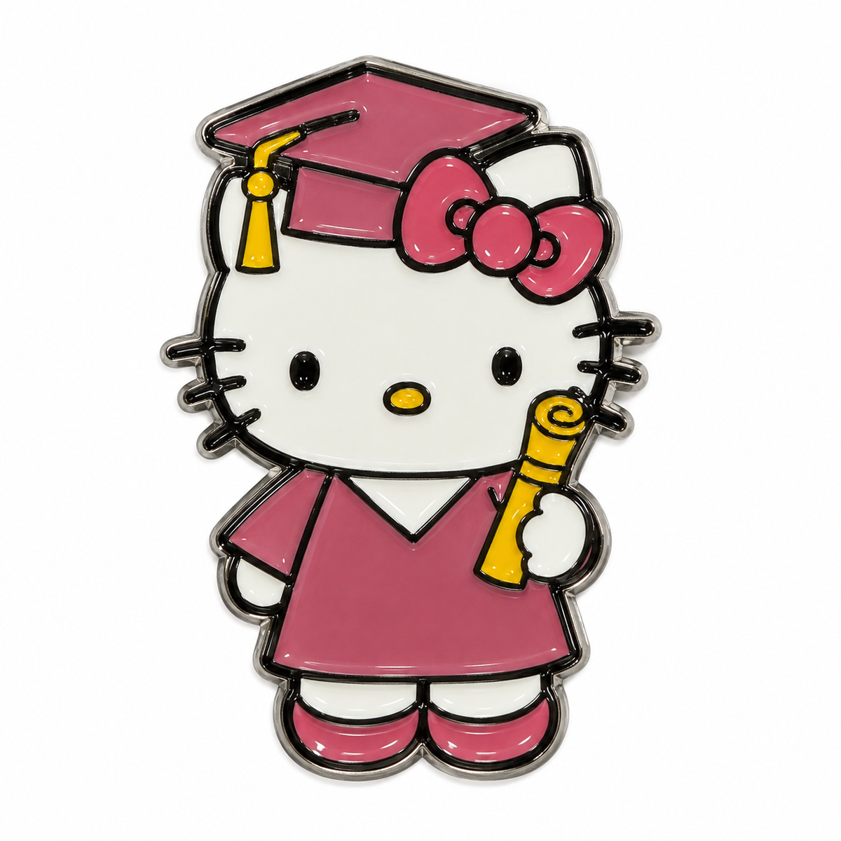 Hello Kitty Graduation Pink — Metal Phone Sticker