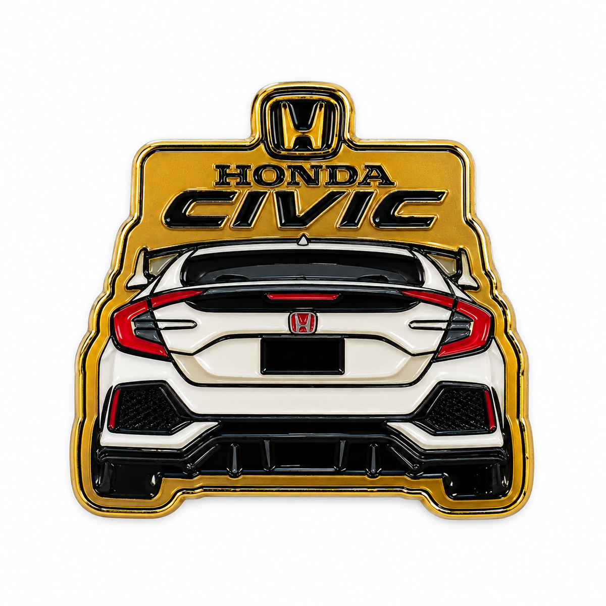 Honda Civic Rear — Metal Phone Sticker