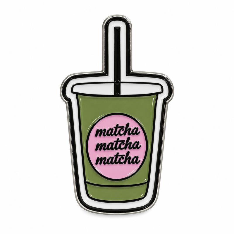 Matcha Cup — Metal Phone Sticker