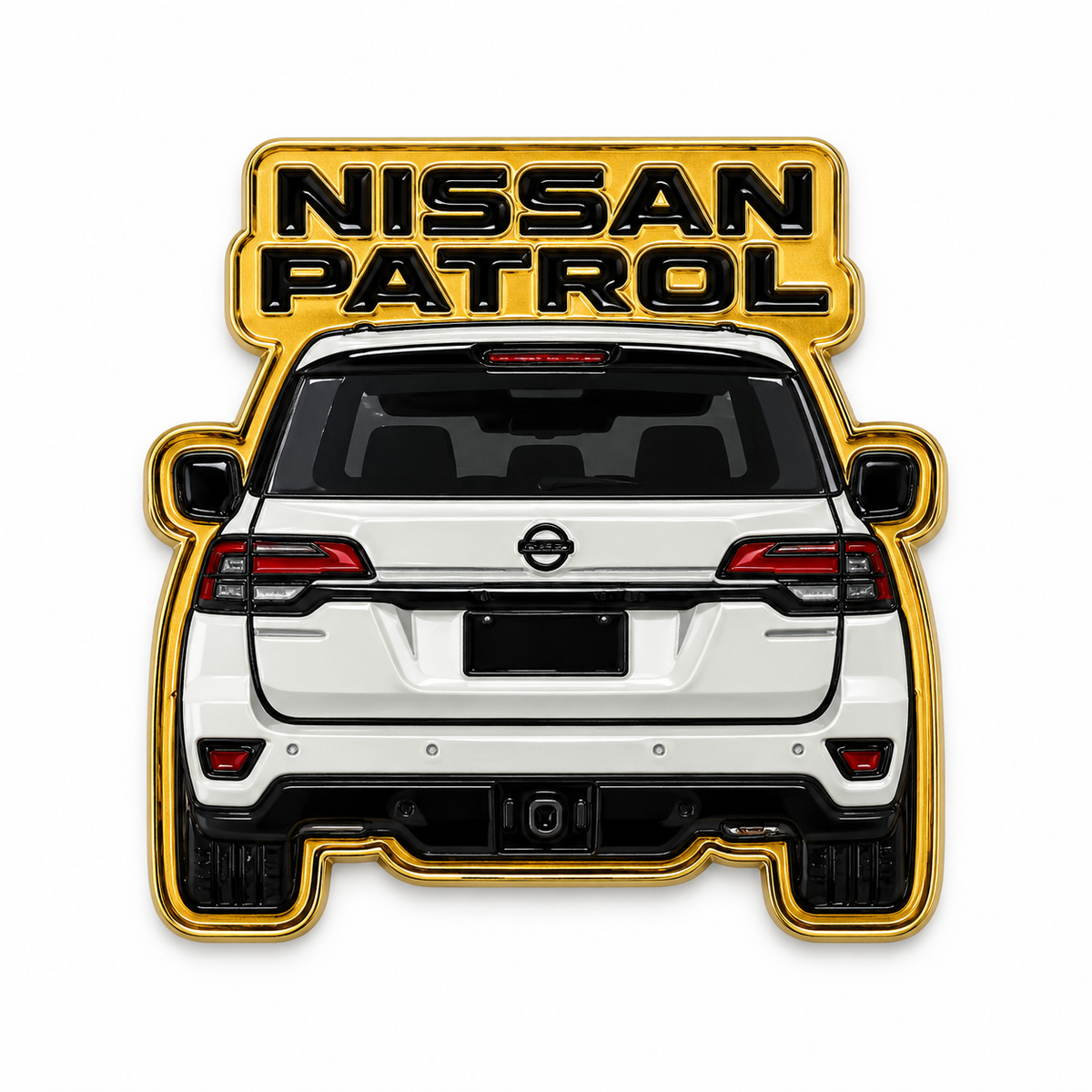 Nissan Patrol Rear — Metal Phone Sticker