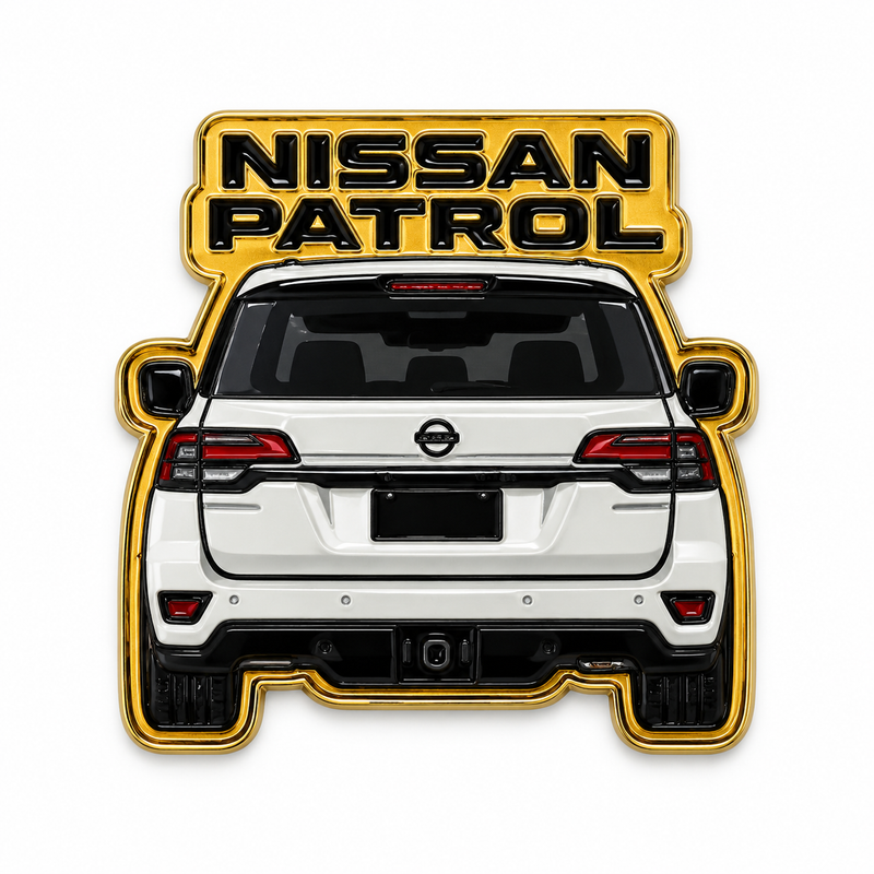 Nissan Patrol Rear — Metal Phone Sticker