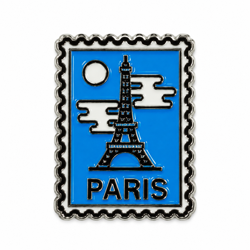 Paris Postage Stamp — Metal Phone Sticker