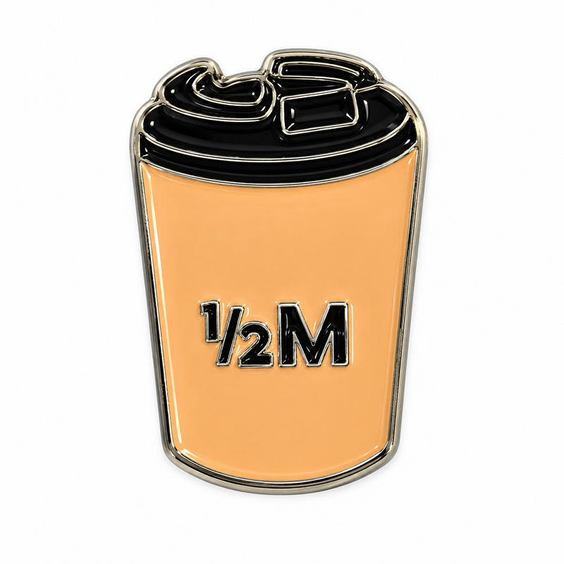 Peach Takeaway Cup — Metal Phone Sticker