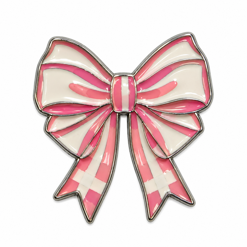 Pink Bow — Metal Phone Sticker