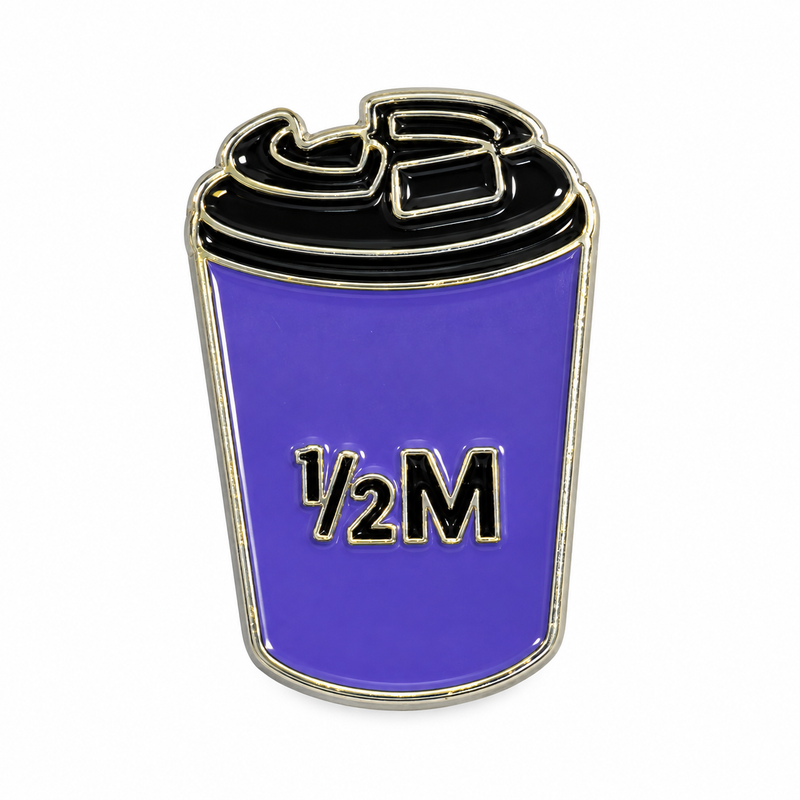 Purple Takeaway Cup — Metal Phone Sticker